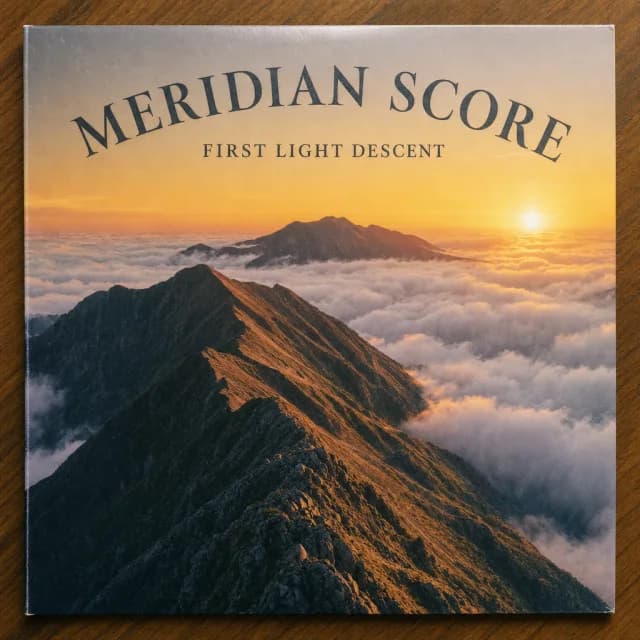 First Light Descent von Meridian Score — Album-Cover