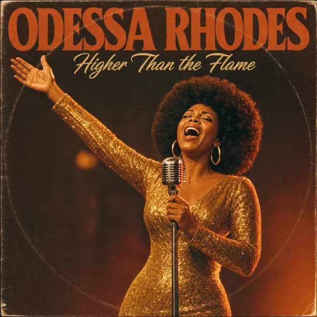 Höher als die Flamme von Odessa Rhodes — Album-Cover